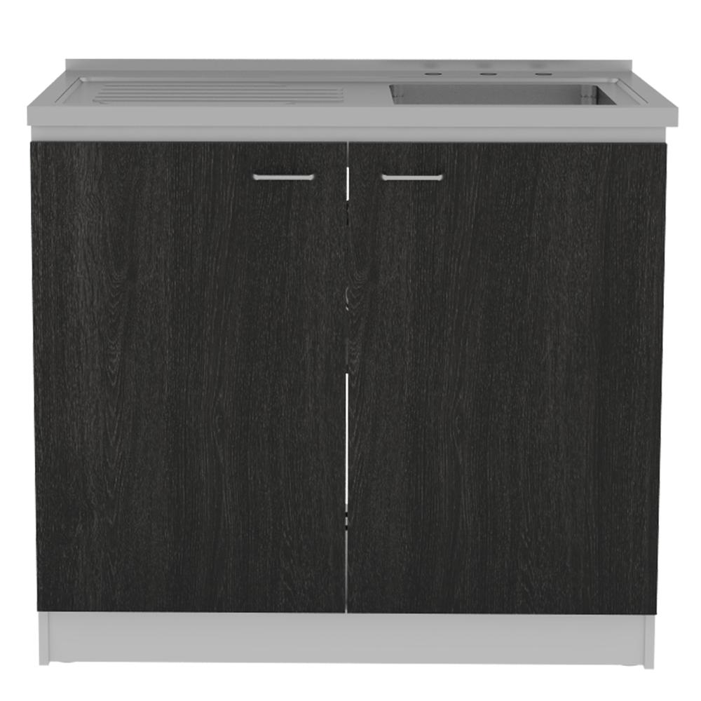Salento Utility Sink With Cabinet Black Wengue. Picture 2