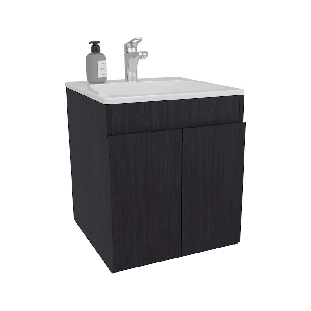 Rayle Bathroom Vanity, 2 Doors, Black Wengue. Picture 3