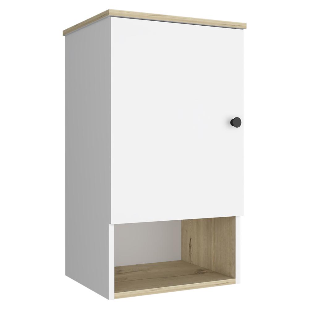 Arya Medicine Cabinet - Light Oak - White. Picture 1