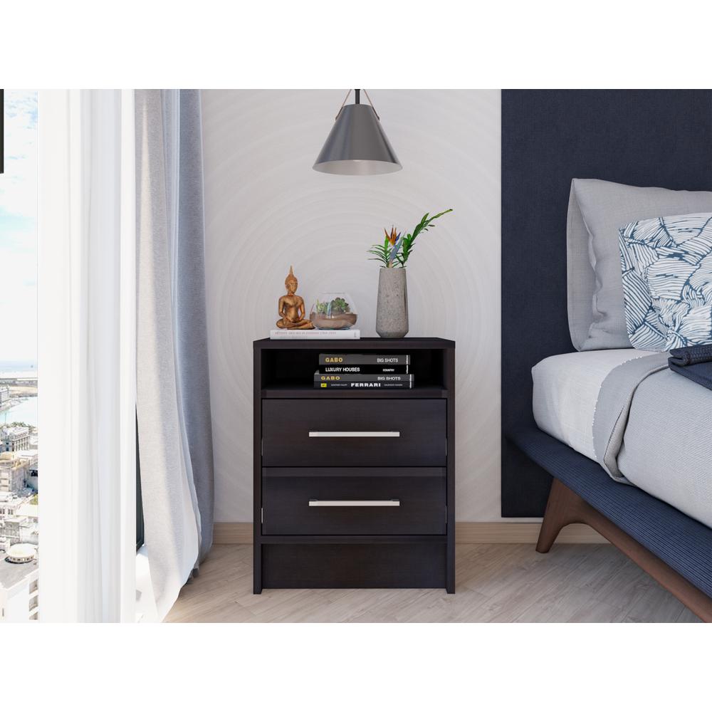Leyva Nightstand Black Wengue. Picture 8