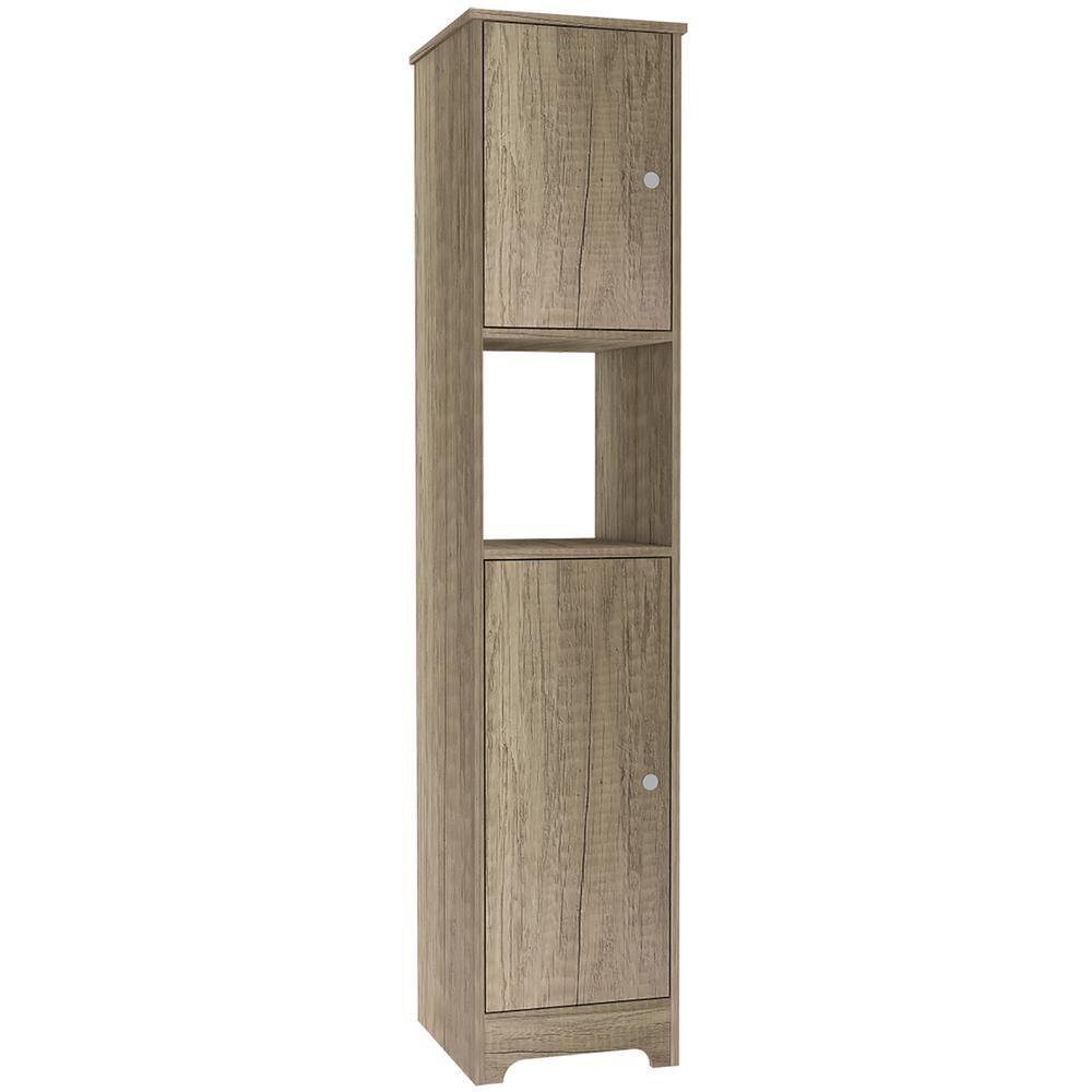 Yaka Linen Cabinet Weathered Oak. Picture 1