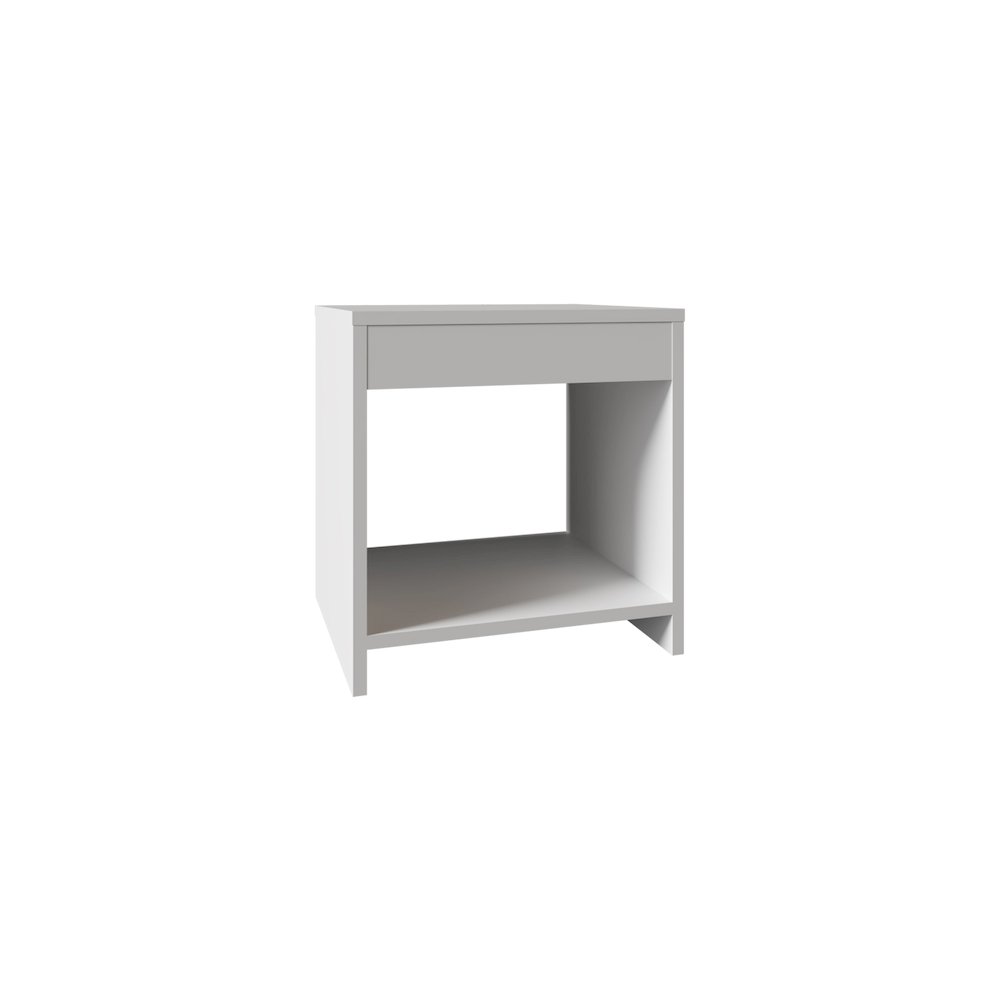 Night Table 1 spacious Shelf, White. Picture 1