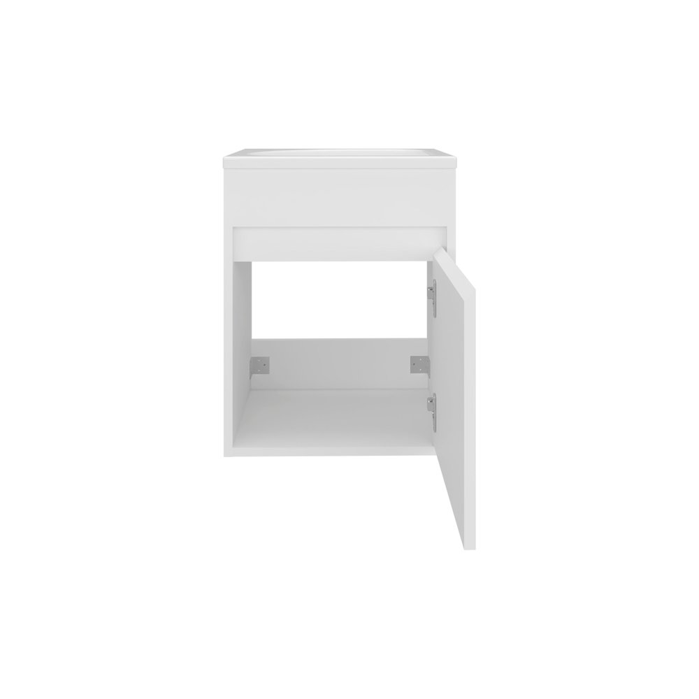 Chisana Bathroom Vanity, 1 Door, White. Picture 2