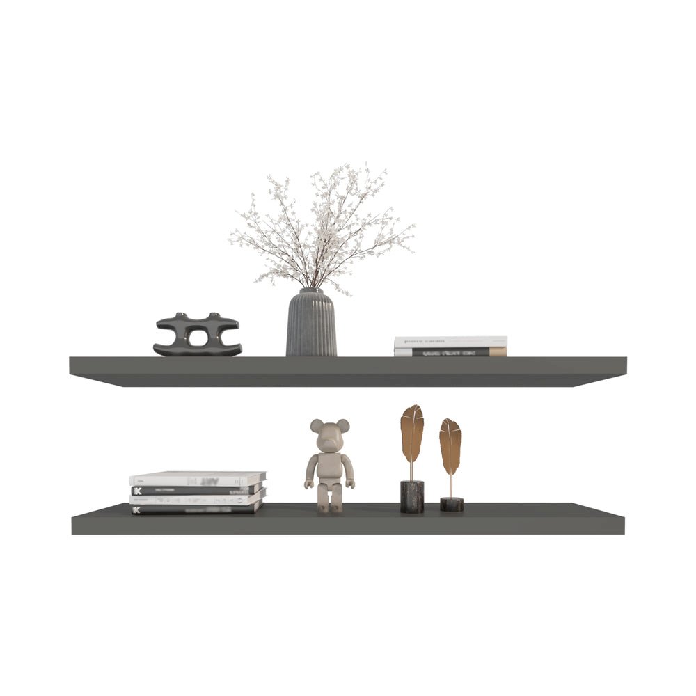Pantego Floating Shelves with 1 Shelf, Matt Gray. Picture 2