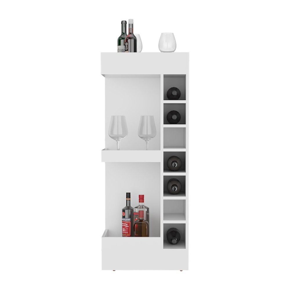 Parker Bar Cabinet, 16 Shelves, White. Picture 2