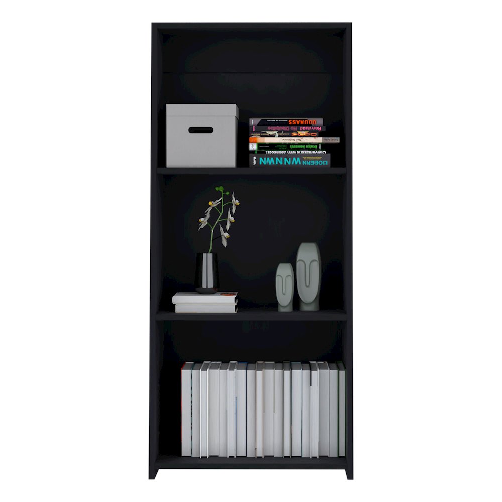 Gakona Bookcase, 3 shelves, Black. Picture 2