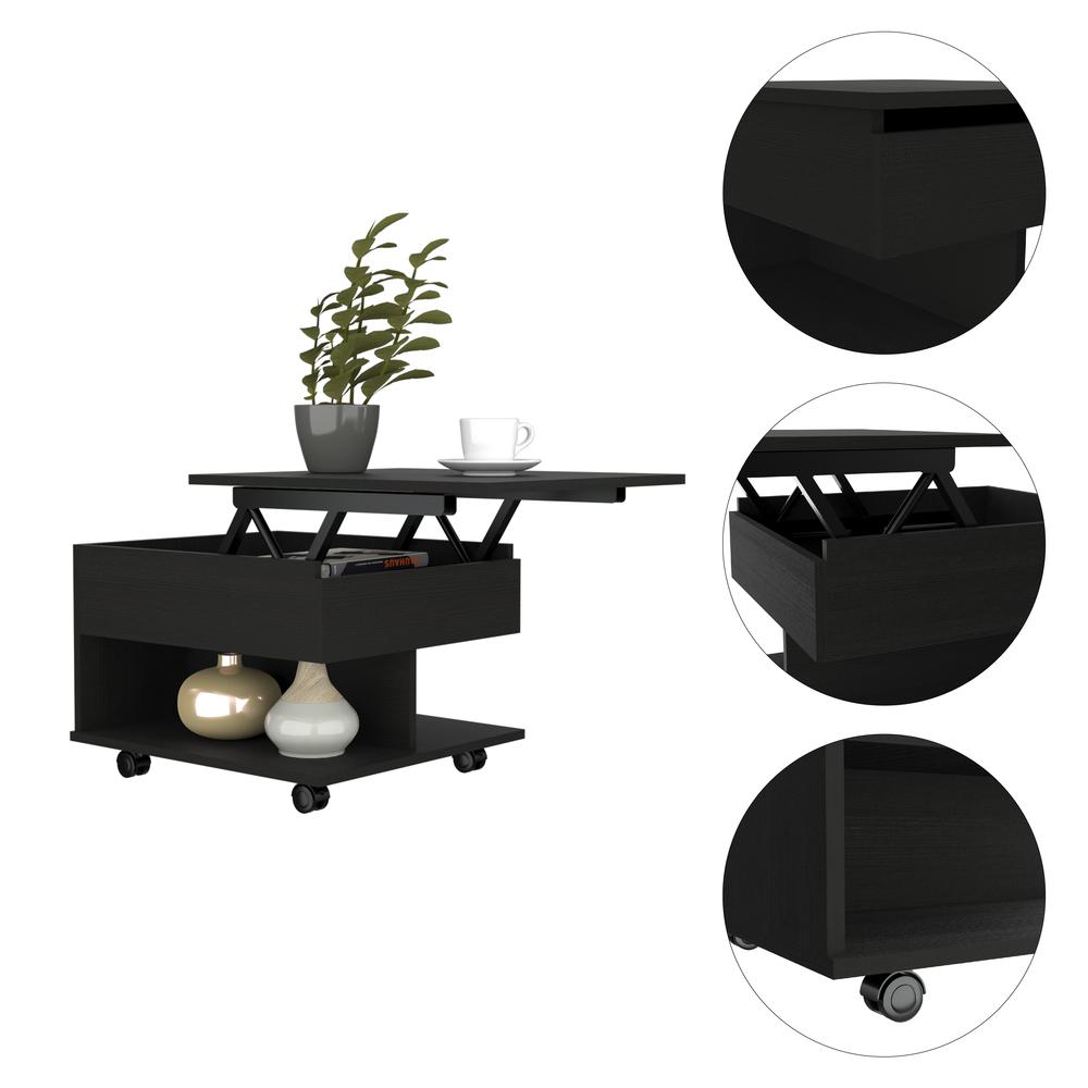 Babel Lift Top Coffee Table - Black. Picture 3
