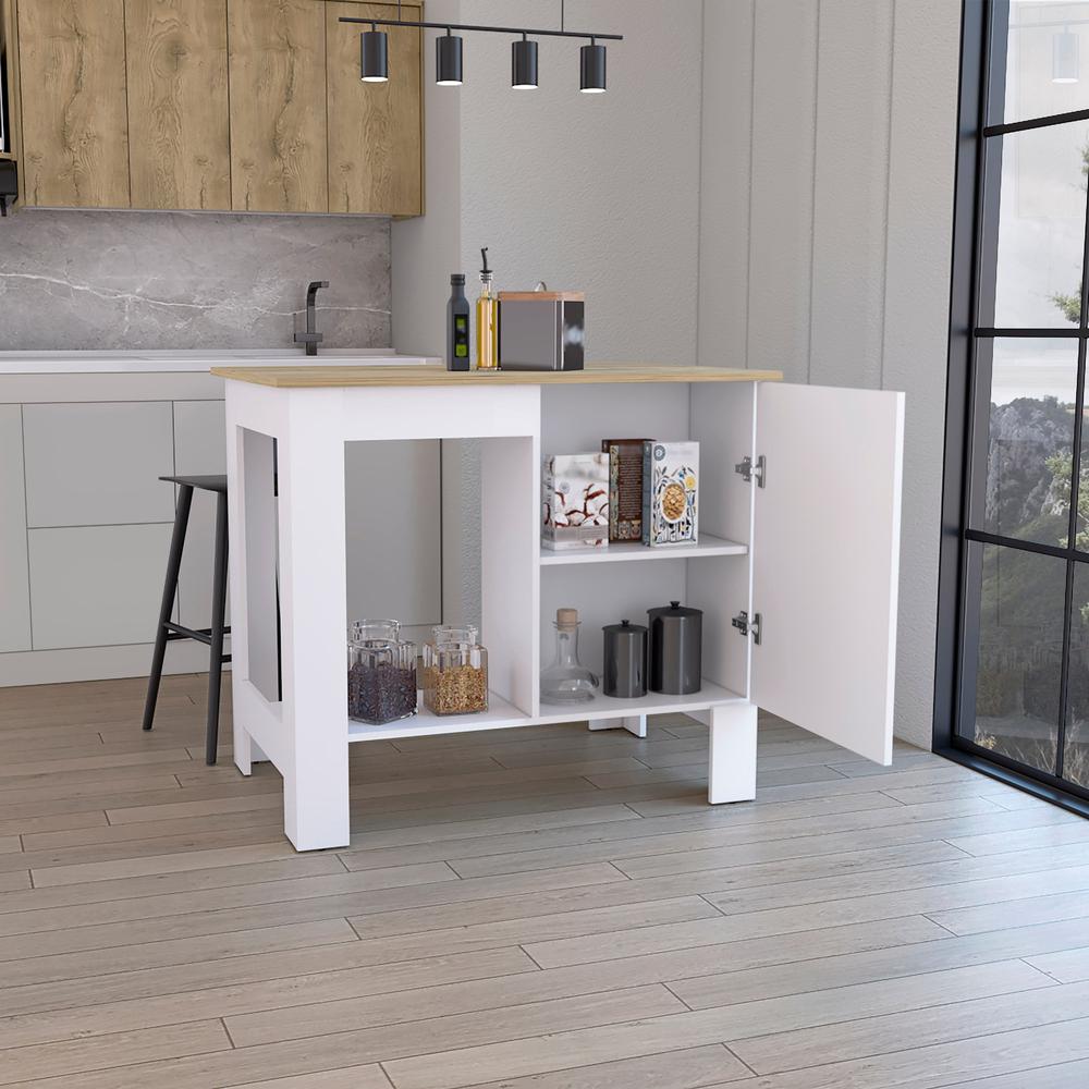 DEPOT E-SHOP Caddo Kitchen Island with Storage and Cabinet. Picture 4