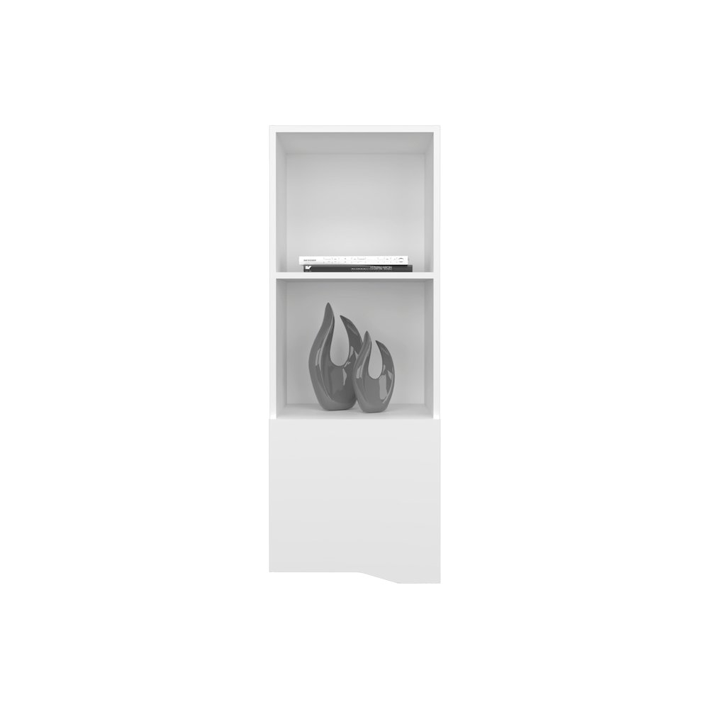 Salem Wall Cabinet with 1 Door and 3 Shelves, White. Picture 1