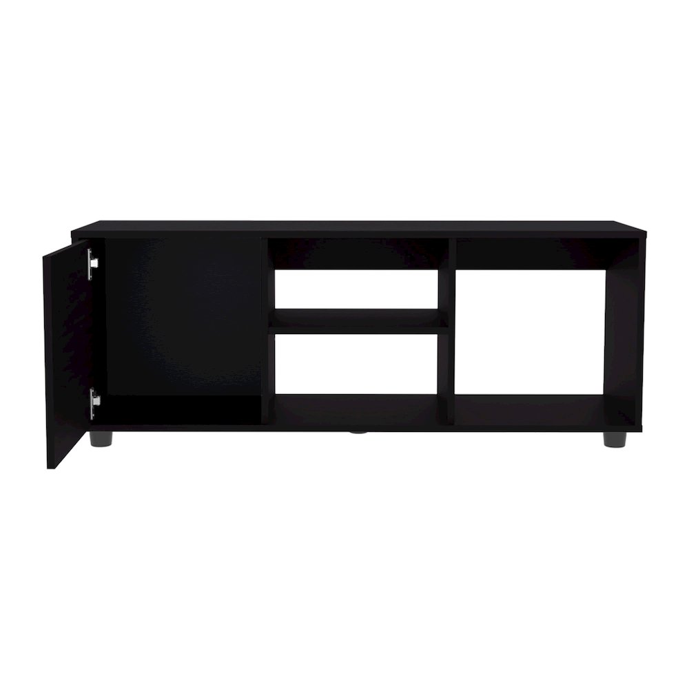 Penndel Tv Stand, 1 Door, 4 Shelves, 55" TV Capacity, White. Picture 1