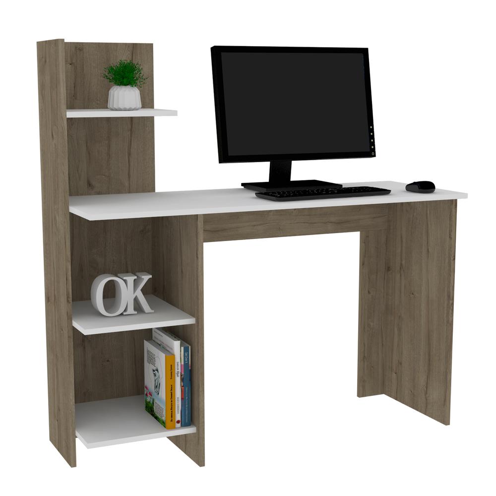 Toronto 120 Desk White-Light Oak. Picture 2