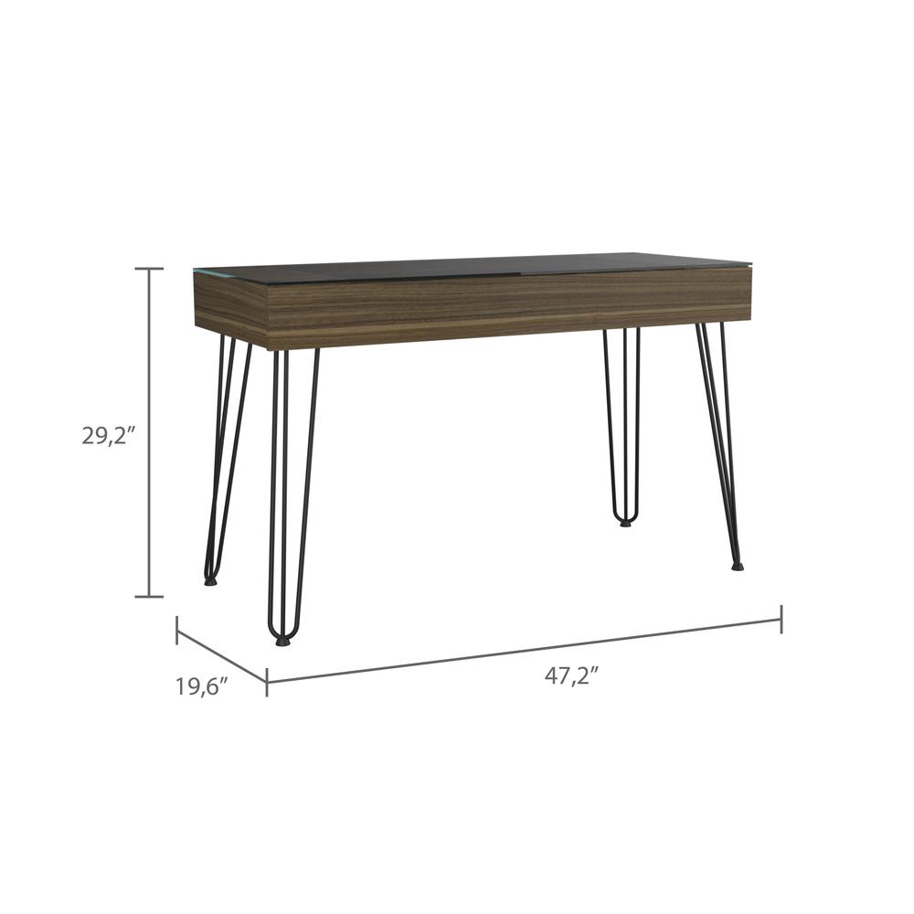Arizona 120 Drawer Desk - Mahogany. Picture 6