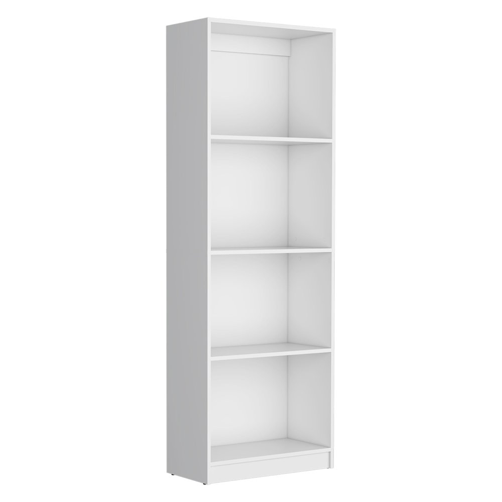 Vinton Bookcase with Spacious Tier-Shelving Design, White -Office. Picture 1