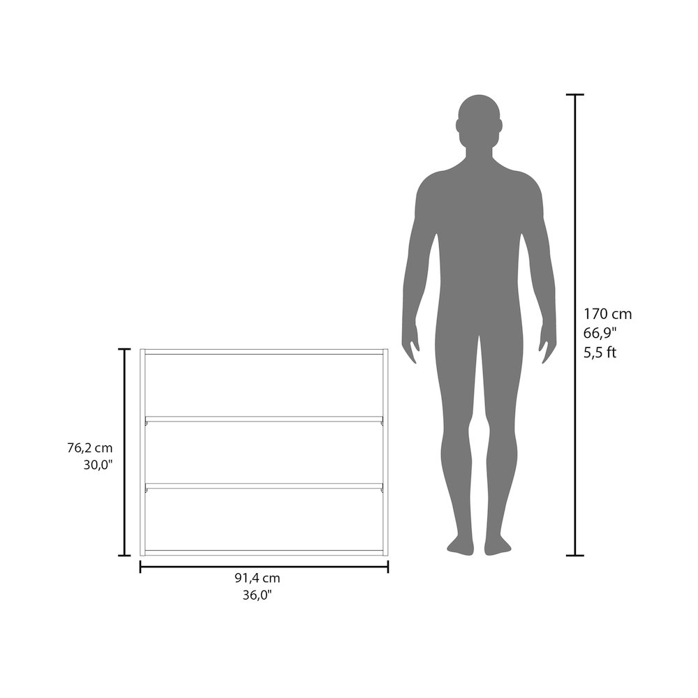 Ida Wall Shelf, 3 Shelves, Black. Picture 3
