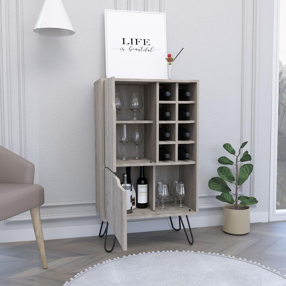 Zamna L Bar Cabinet-Light Grey. Picture 3