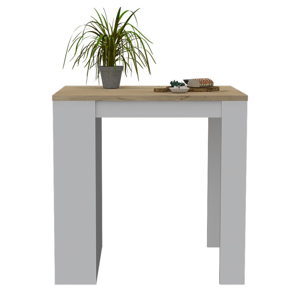 Milos Kitchen Island Table White-Light Oak. Picture 5