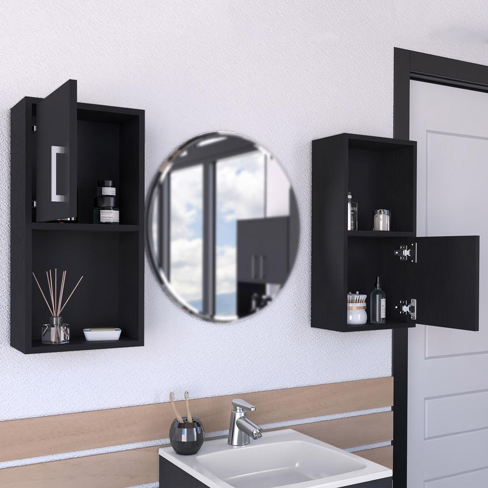 Eak 24" H 2 Pcs Wall Mounted Bathroom Medicine Cabinet. Picture 7