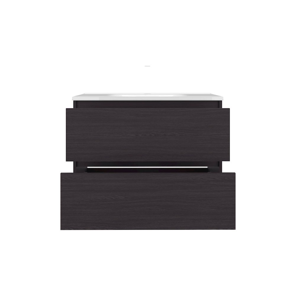 Depew Bathroom Vanity, 2 Drawers, Black Wengue. Picture 2