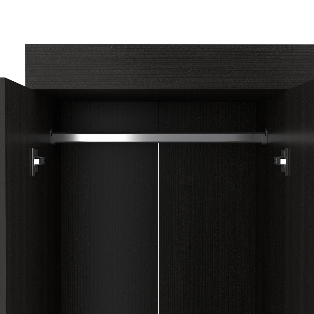 Hamilton Mobile Armoire - Black. Picture 4