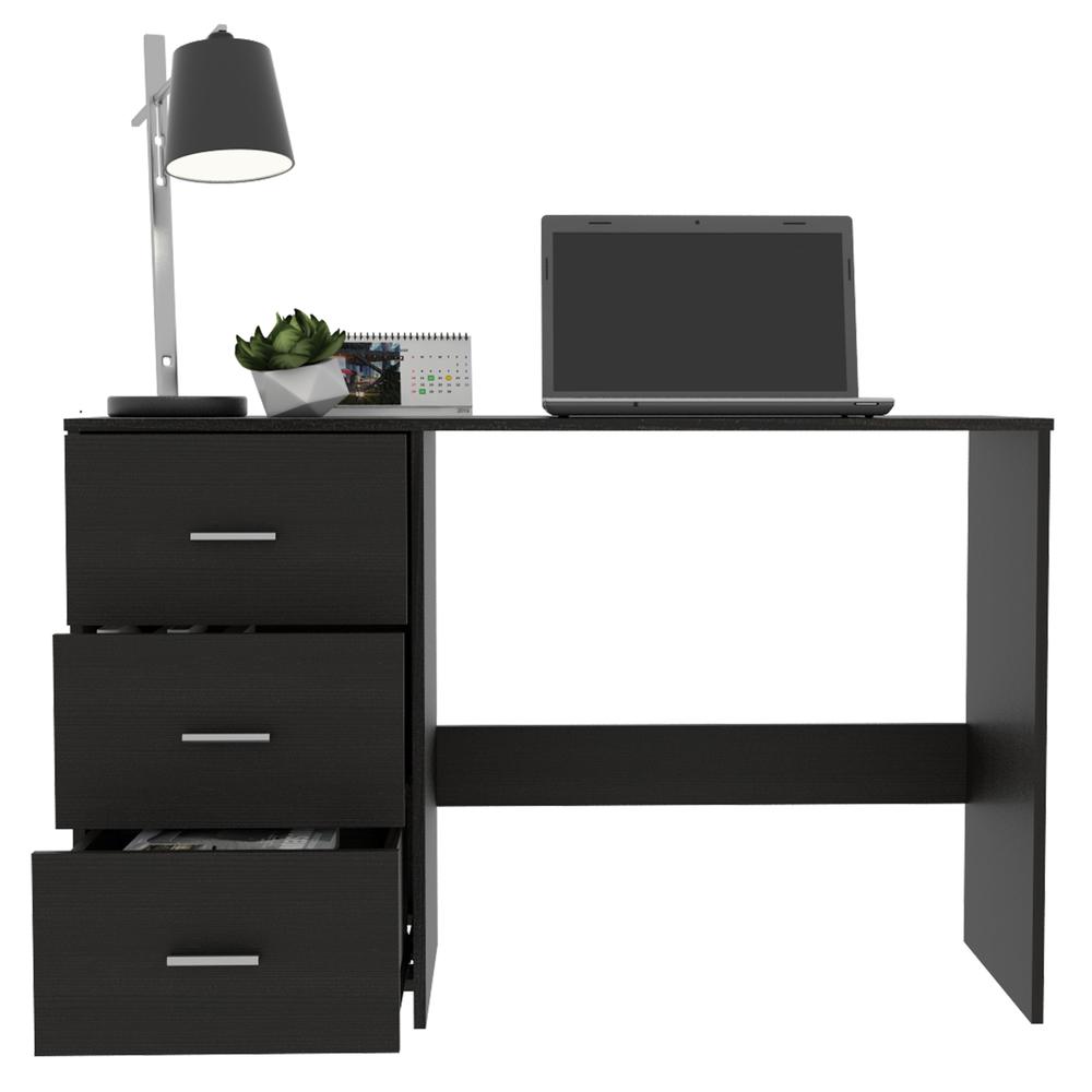 Azalea 3 Drawers Desk Black Wengue. Picture 5