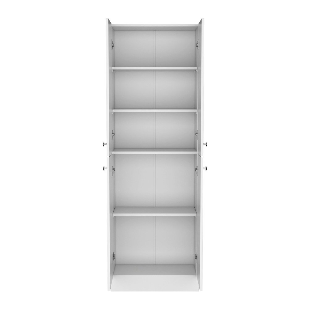 Kitchen Pantry 71" H, 4 Doors, 5 Adjustable Shelves, Laundry, White. Picture 2