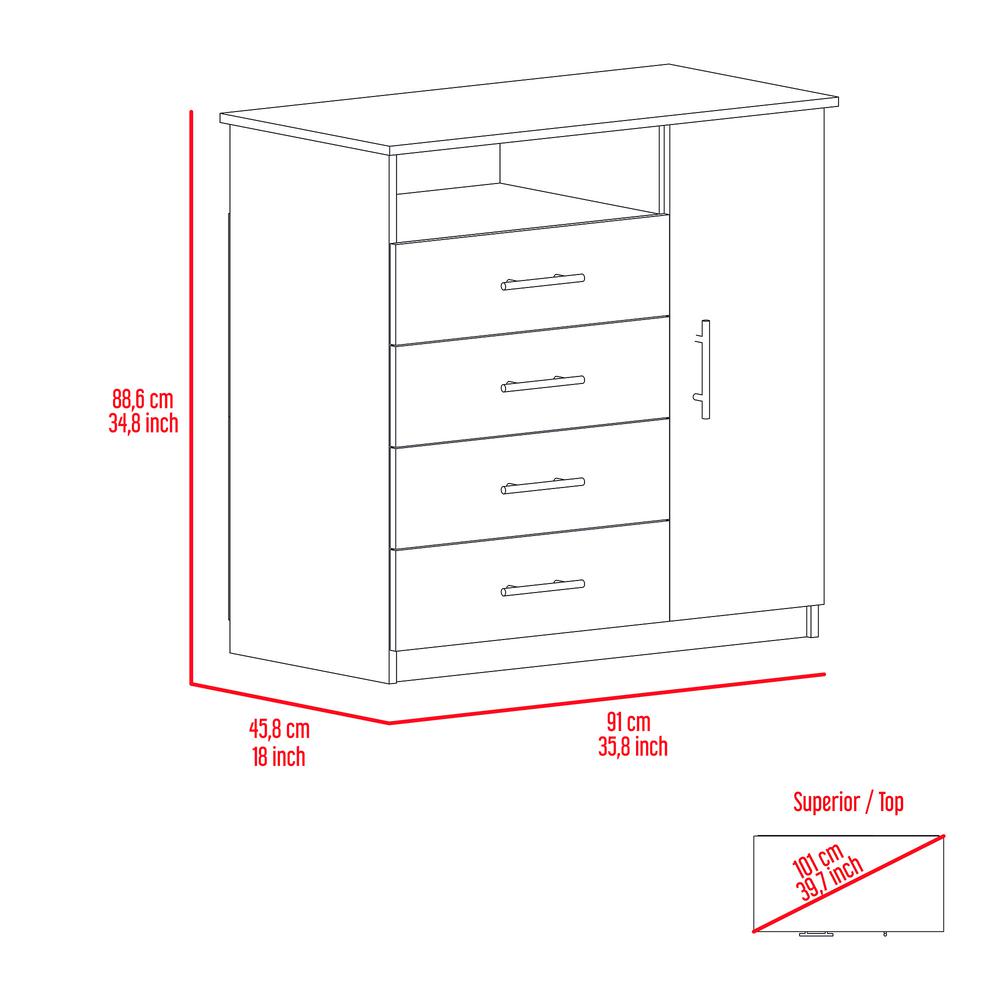Rioja 4 Drawer Dresser. Picture 7
