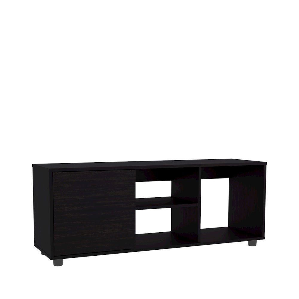 Penndel Tv Stand, 1 Door, 4 Shelves, 55" TV Capacity, White. Picture 4