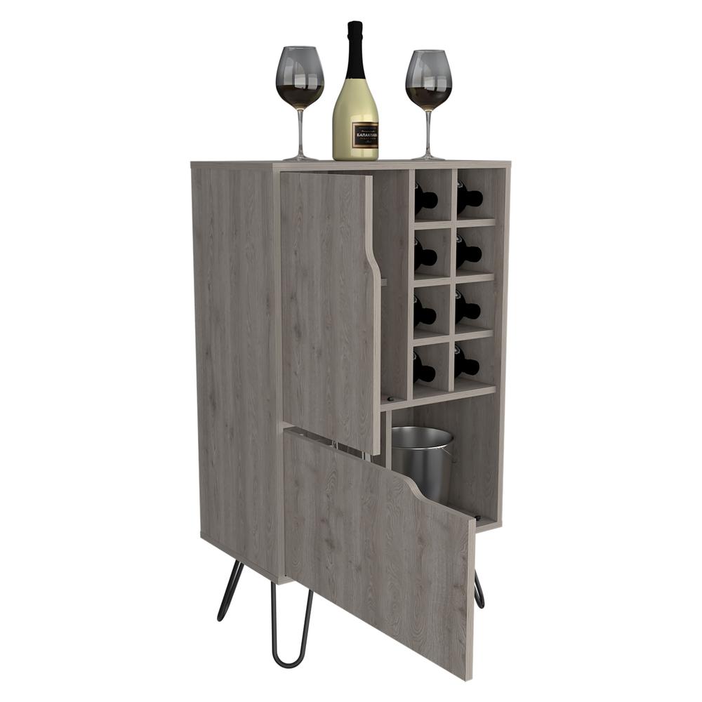 Zamna L Bar Cabinet-Light Grey. Picture 5