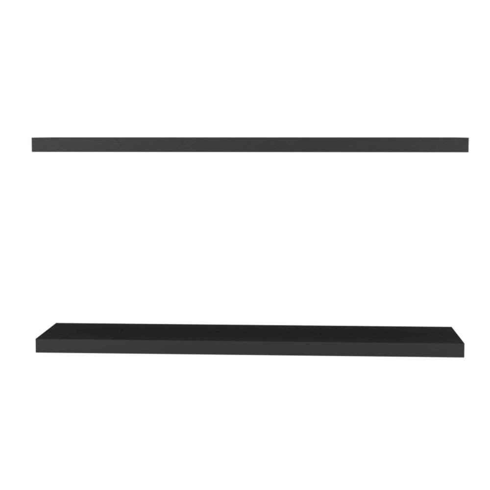 Pantego Floating Shelves with 1 Shelf, Black. Picture 1