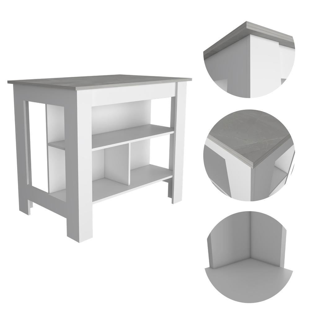 Delos Kitchen Island White - Ibiza - Marble. Picture 2