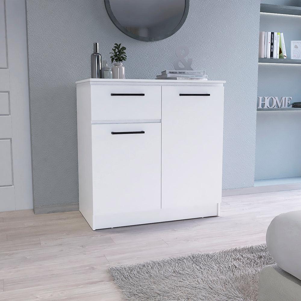 Orleans Dresser with 2-Door and Single Drawer, White. Picture 3