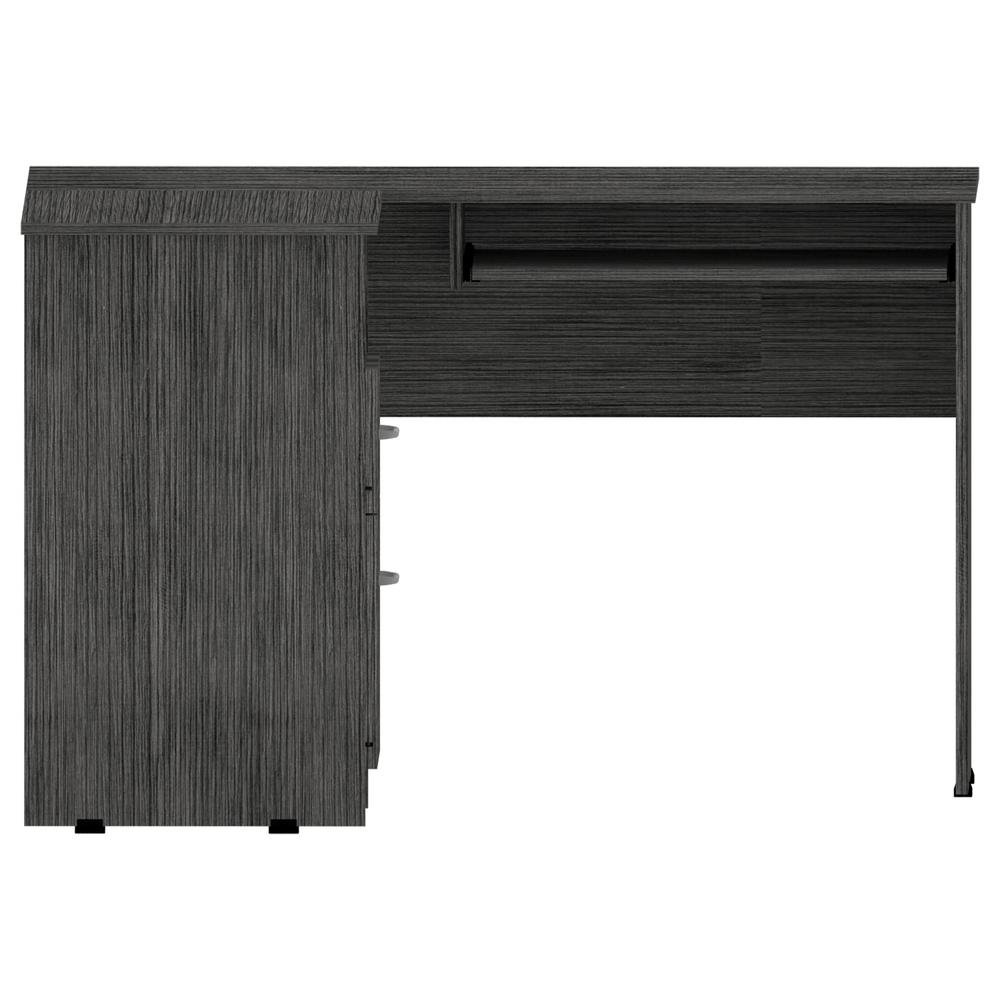 Idra L-Shaped Desk Grey Oak. Picture 2