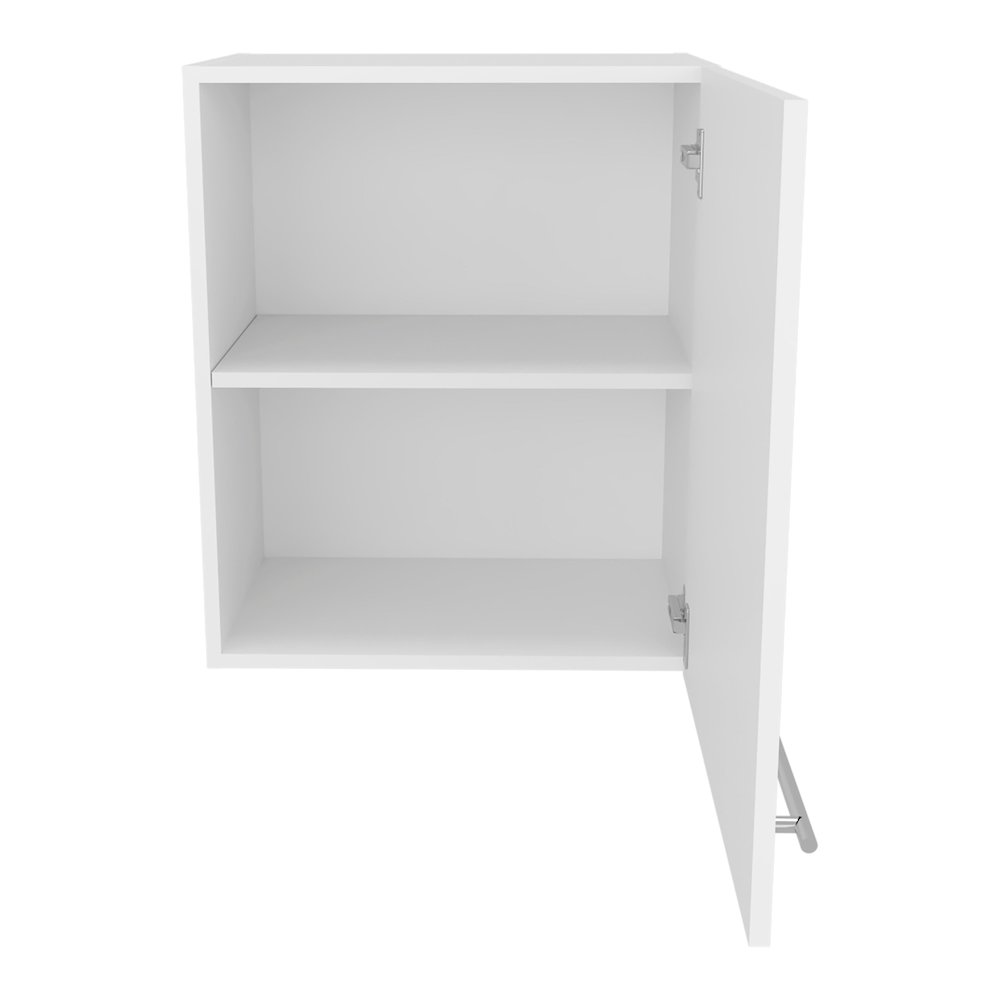 Sterling Wall Cabinet with 1 Door and 2 Shelves, White. Picture 2