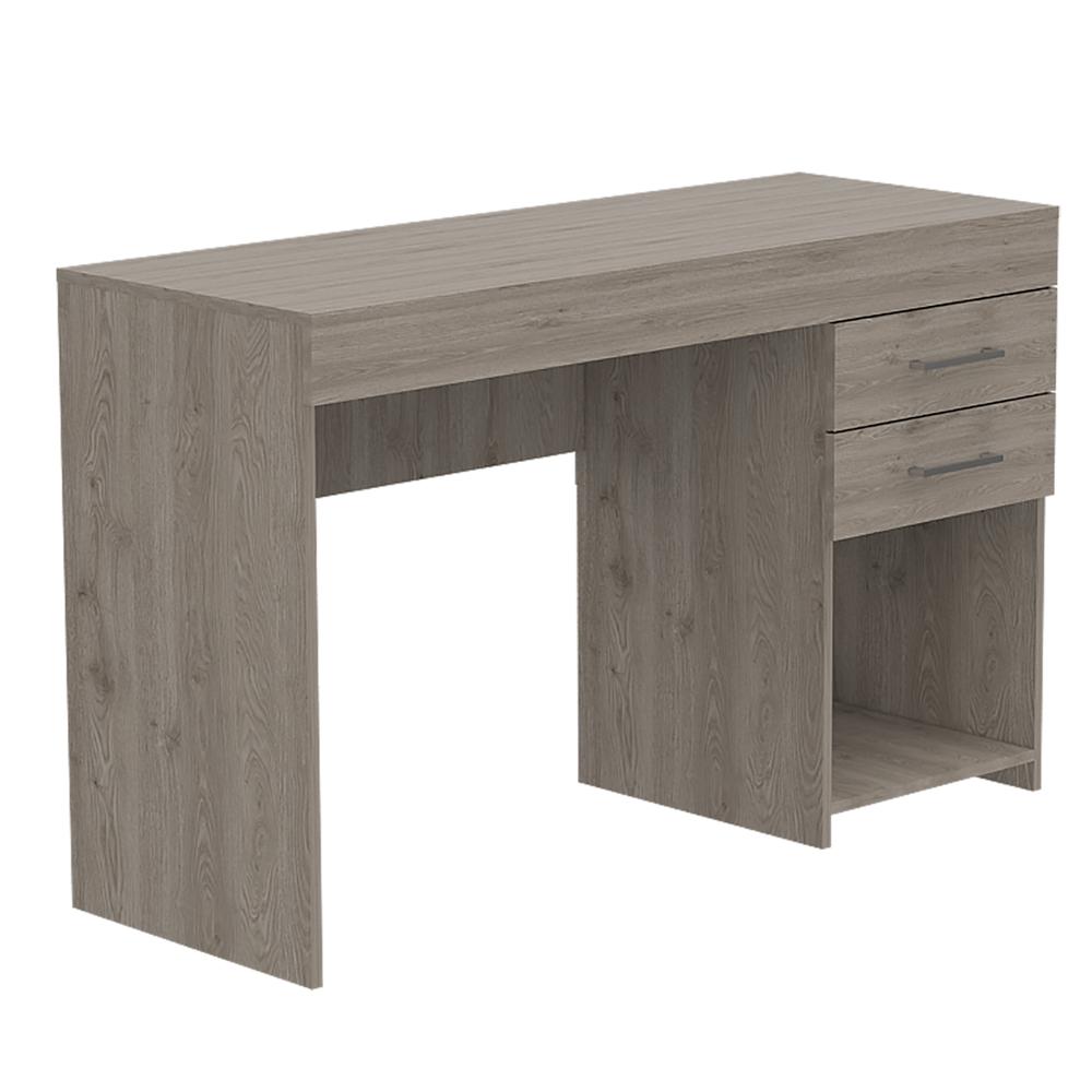 Maui 2 Drawers Computer Desk Light Grey. Picture 1