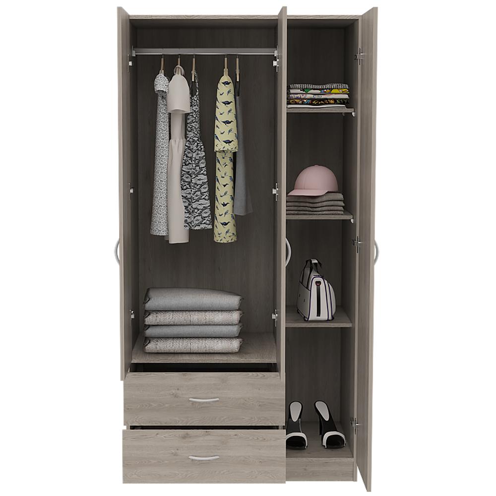 Boskol 3 Door Armoire Light Gray. Picture 5