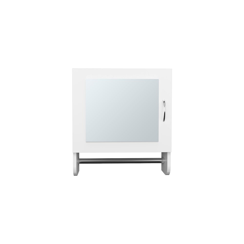 Beaver Medicine Cabinet with 1 Door, 2 Shelves, 1 Mirror, White. Picture 1