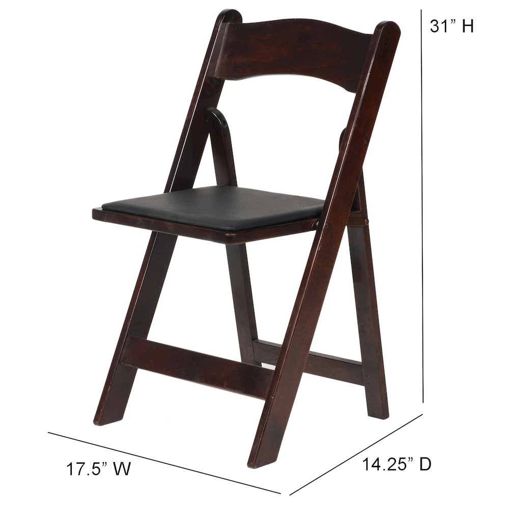 Commerical Seating Products American Padded Folding Chairs, Red Mahogany. Picture 2