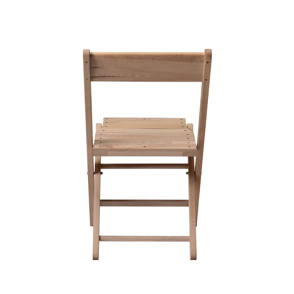 Commerical Seating Products American All Wood Raw Slatted Folding Chairs. Picture 1