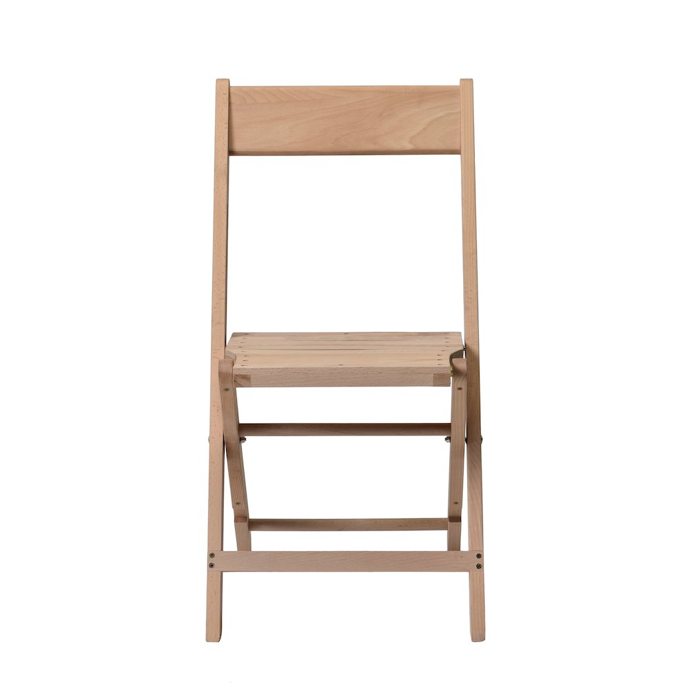 Commerical Seating Products American All Wood Raw Slatted Folding Chairs. Picture 5
