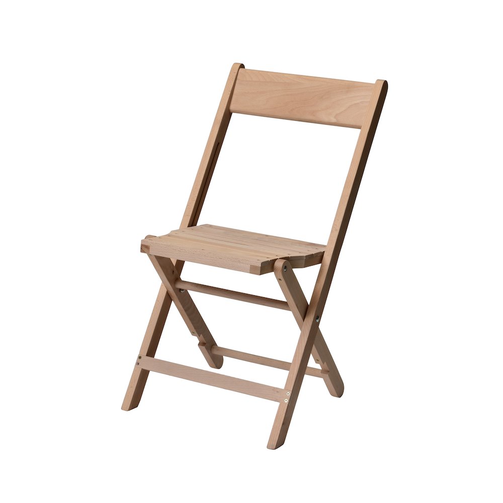 Commerical Seating Products American All Wood Raw Slatted Folding Chairs. Picture 2