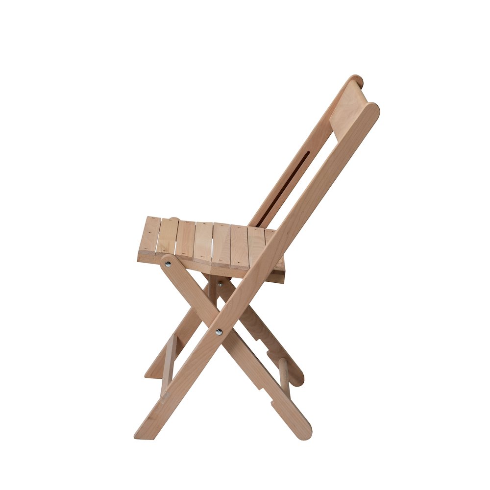 Commerical Seating Products American All Wood Raw Slatted Folding Chairs. Picture 6