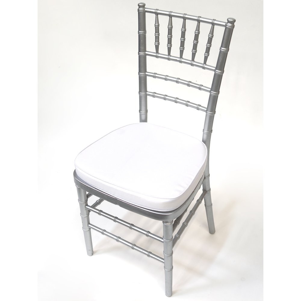 Commerical Seating Products Hoop and Loop White Cushions Chairs. Picture 1