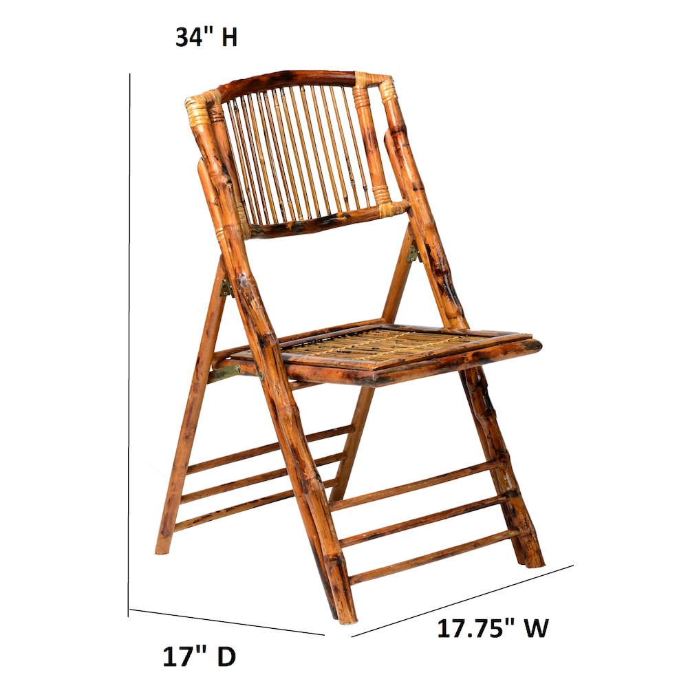 Commerical Seating Products Bamboo Folding Chairs, Wood. Picture 1