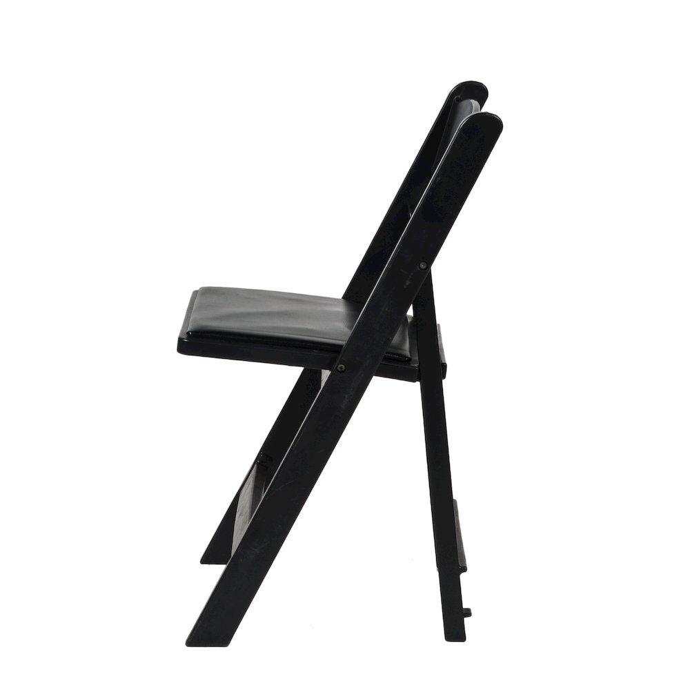 Set Of 4 Amigo Inter Stackable Resin Folding Chair With Padded Seat - Black. Picture 2