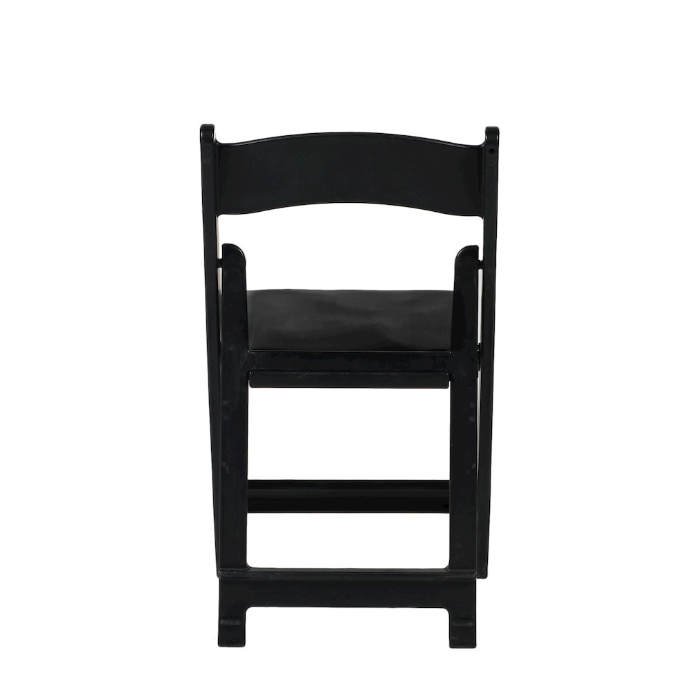 Set Of 4 Amigo Inter Stackable Resin Folding Chair With Padded Seat - Black. Picture 3