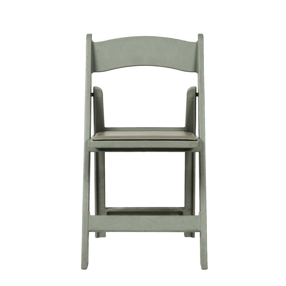 Set Of 1 Amigo Inter Stackable Resin Folding Chair With Padded Seat - Flint Grey. Picture 4