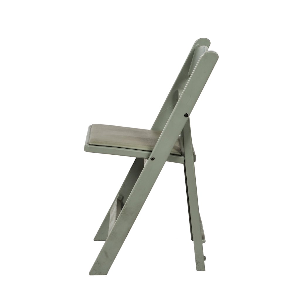 Set Of 1 Amigo Inter Stackable Resin Folding Chair With Padded Seat - Flint Grey. Picture 2