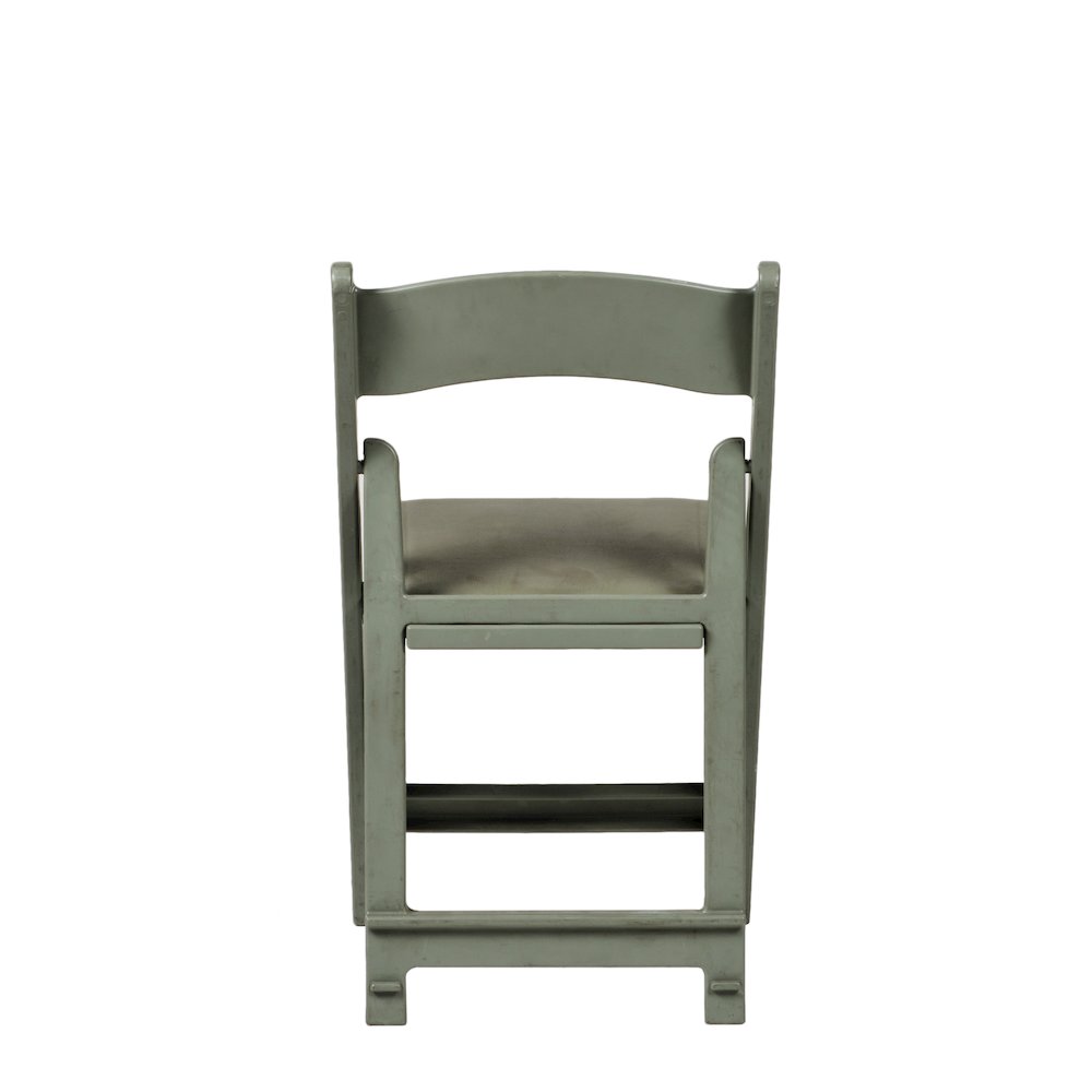 Set Of 1 Amigo Inter Stackable Resin Folding Chair With Padded Seat - Flint Grey. Picture 3