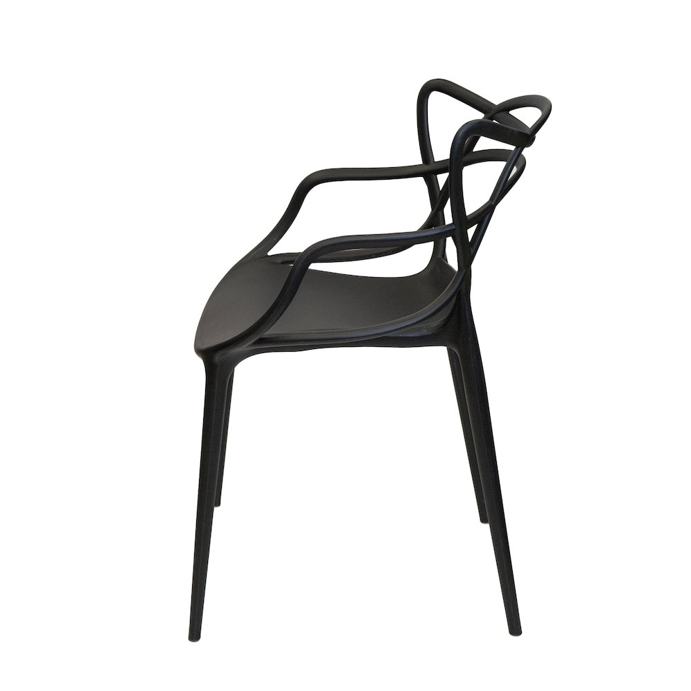 Set Of 5 Kids David Side Chair - Black. Picture 2