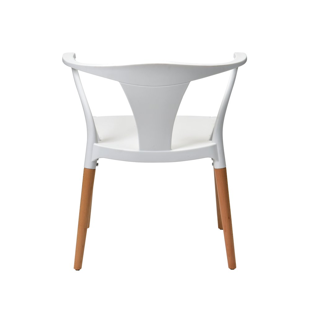 Commerical Seating Products Mid Century Modern White Dining Chairs. Picture 4